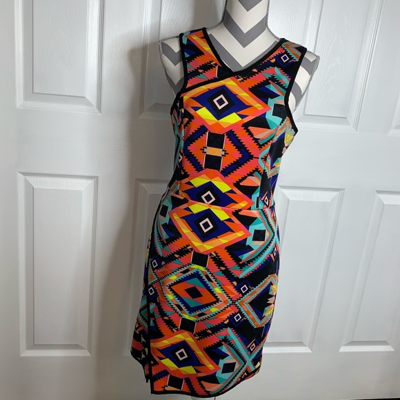 GB Junior’s Aztec Scuba Dress - Picture 1 of 8